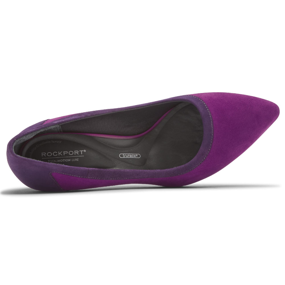 Sapatos De Salto Rockport Mulher Roxo - Total Motion Valerie Luxe Pieced - 27190PIUA